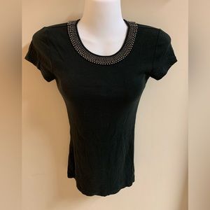 Caslon Fitted Tea with Beaded Neckline